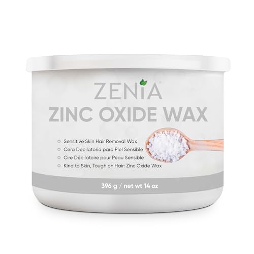 Zenia Zinc Oxide Wax for Sensitive Skin - 14oz Soft Hair Removal Wax