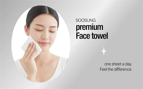 Ultra Soft Disposable Facial Towels - 50 Count for Sensitive Skin