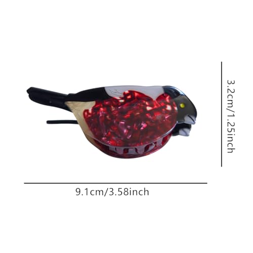 Bullfinch Bird Claw Clip - Cute Acetate Small Hair Claw for Women
