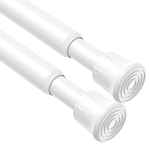 Adjustable Spring Tension Curtain Rod - 28 to 48 Inches, 2-Pack