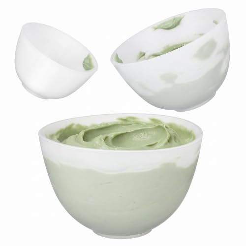 Silicone Facial Mask Mixing Bowls Set - 3 Sizes for DIY Face Masks & Cosmetics