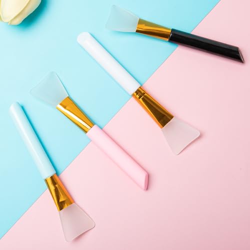 Silicone Face Mask Applicators Set – 4 pcs, Flexible Spatula Tools for Mud, Clay & Moisturizers