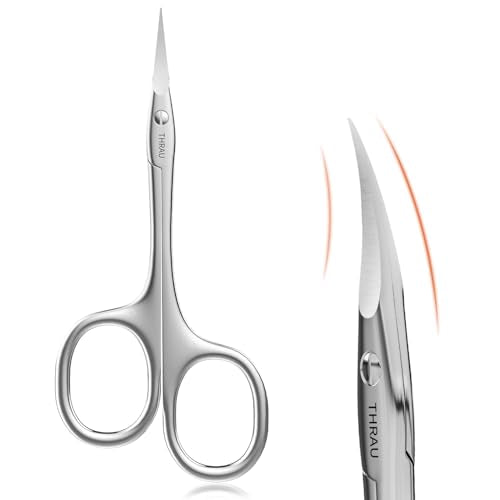 THRAU Right-Handed Surgical-Grade Stainless Steel Cuticle Scissors