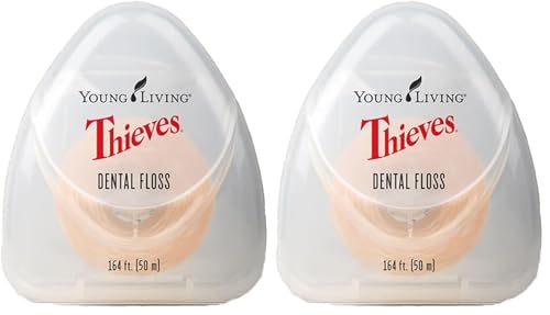 Young Living Thieves Dental Floss 164 ft Pack of 2 Natural Waxed Oral Care