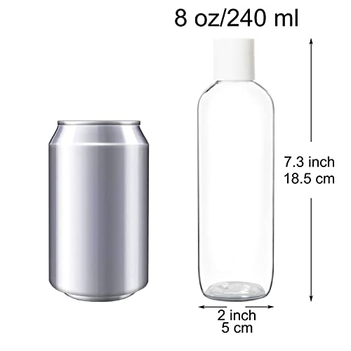 Youngever 10 Pack 8oz Refillable Plastic Squeeze Bottles with Disc Cap
