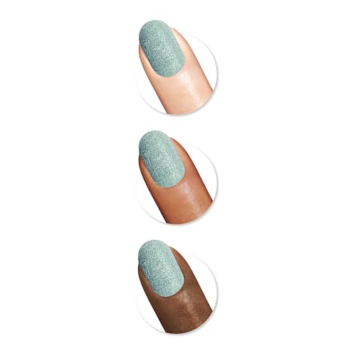 Sally Hansen Insta-Dri Sand Nail Polish 137 Emerald Dunes 0.31 Fl Oz - Iridescent Sea Green, Quick Dry