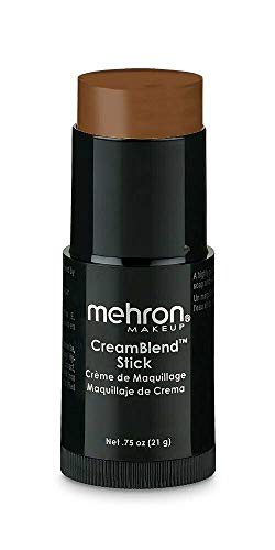 Mehron CreamBlend Stick Makeup - Light Ebony, Professional Face Foundation - 1 Count