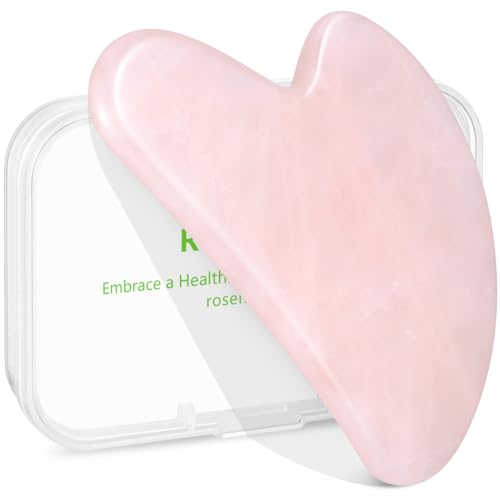 Jade Gua Sha Facial Tool for Skincare and Muscle Relief - Pink