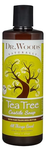 Dr. Woods Tea Tree Liquid Castile Soap - Moisturizing Body Wash, 16 Fl Oz