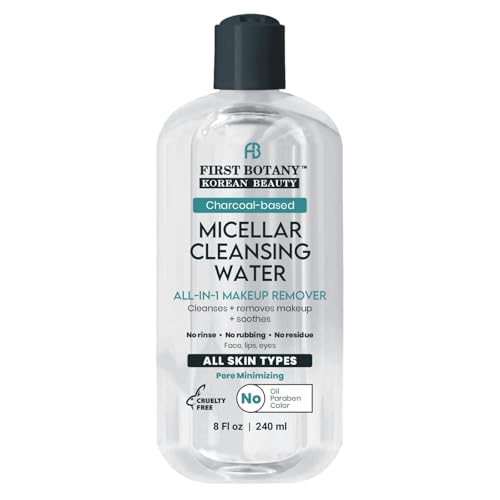 Korean Charcoal Micellar Water Makeup Remover - 8 oz