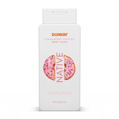Native Body Wash Dunkin Strawberry Frosted - 18 oz, Sulfate & Paraben Free