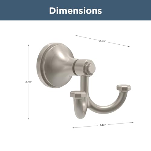 Franklin Brass Woodruff Satin Nickel Double Towel Hook