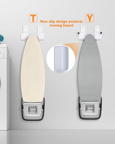 MUSVOH Wall Mount Ironing Board Holder - Heavy Duty 304 Stainless Steel