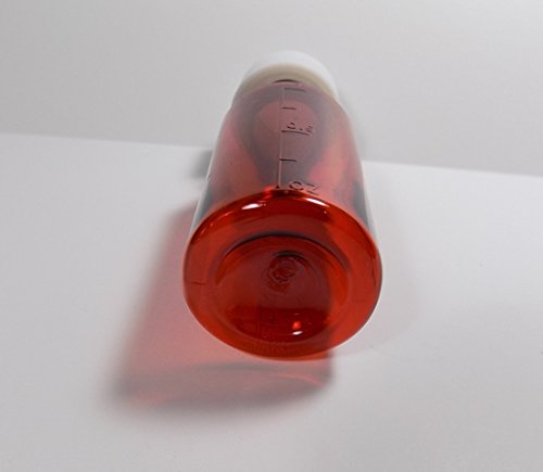 1oz Amber Plastic Travel Medicine Bottles with Child-Resistant Caps - 10 Pack