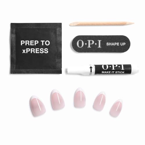 OPI On Point Bride or Die White French Tip Press-On Nails | Medium Almond, Reusable & Long Lasting