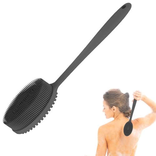 MateeyLife Silicone Body Scrubber with Handle for Gentle Exfoliation