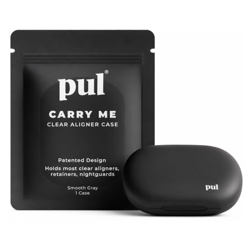 Slim Retainer Case for Invisalign & Clear Aligners with Magnetic Closure - Durable Travel Holder in Gray