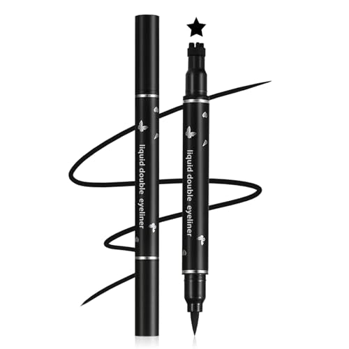 Double-Headed Black Eyeliner Stamp Pen Set for Easy Cat Eye Makeup