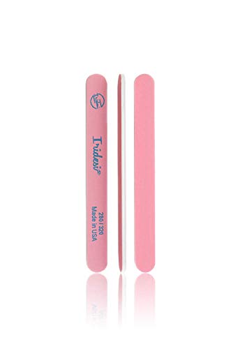 Premium Pink Emery Boards - 12 Pack Nail Files, 7 Inch, 280/320 Grit