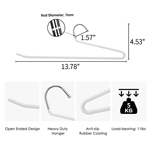 SHIMOYAMA Semi-Open Trouser Hangers - 5 Pack Space-Saving Design