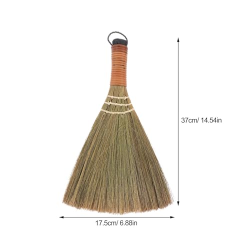 Mini Soft-Haired Broom for Indoor Cleaning - 12.20 Inch Short Handle