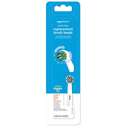 Amazon Basics Electric Toothbrush Replacement Heads for Oral-B, 3 Pack