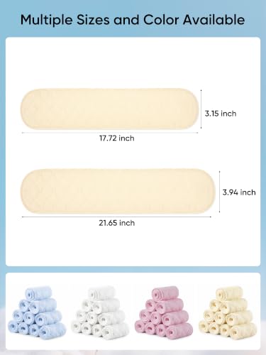 KNOCKO Cotton Bra Liners 10pcs Yellow 21.65 x 3.94in Sweat Rash Absorbing Pads