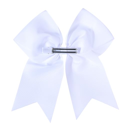 7-Inch Black Grosgrain Hair Bow Clips with Alligator Clips