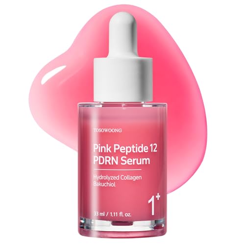 TOSOWOONG Pink Peptide 12 PDRN Serum for Radiant Skin