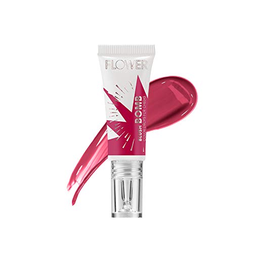 FLOWER Beauty Liquid Blush - Gel Cream Blush Drops (Bitten) - Silky, Lightweight, Buildable Color