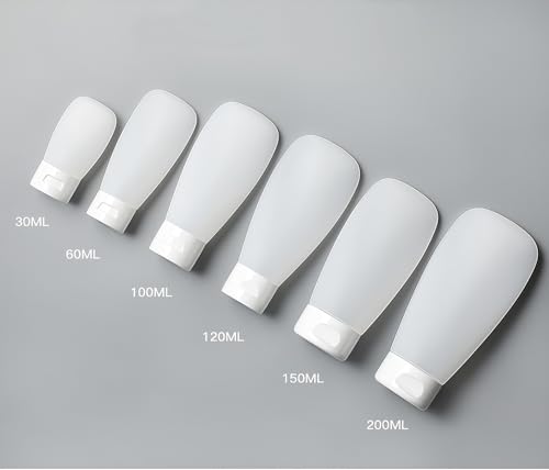 12-Pack 150ml Plastic Squeeze Tube Bottles with Flip Cap - Travel Containers for Shampoo & Lotion