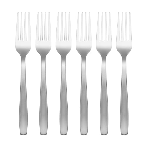 Cambridge Paulina Dinner Forks Set of 6 - Satin Finish, Dishwasher Safe