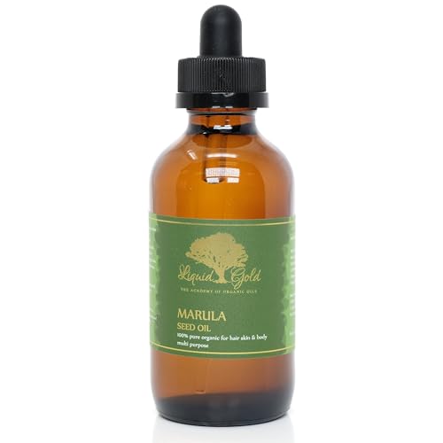 Liquid Gold Inc Pure Cold-Pressed Marula Oil - 4 oz Glass Bottle