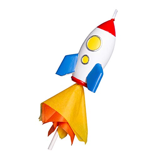Rocket Birthday Candle - Outer Space Theme for Kids' Parties