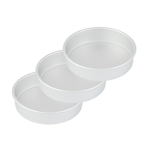 Restaurantware Round Aluminum Cake Pan - 8 x 2 Inches, Greaseproof