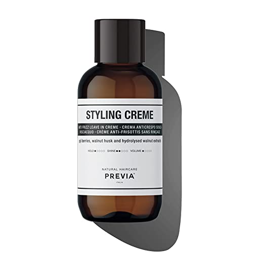 PREVIA Anti Frizz Leave-In Creme 3.38 oz - Hydrating Cream for All Hair Types