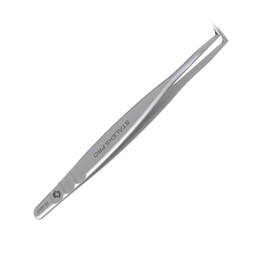 Staleks Pro Expert 40 Type 8 L-Shaped Eyelash Tweezers for Volume Lashes