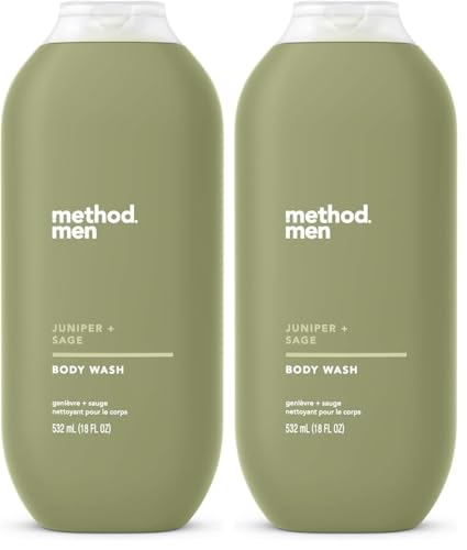 Method Men Body Wash - Juniper + Sage (Pack of 2) - Paraben & Phthalate Free