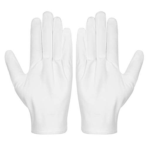 Selizo 3 Pairs White Cotton Gloves for Eczema & Dry Hands