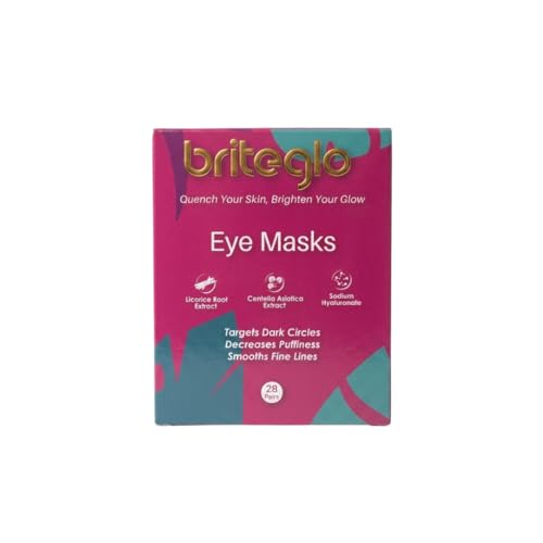 Briteglo Hydrating Under Eye Patches - Collagen & Hyaluronic Acid, 28 Pairs