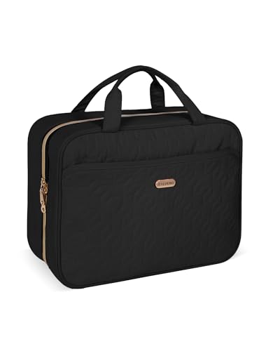 BALULHG Large Hanging Toiletry Bag - Waterproof Travel Makeup Organizer (Black)
