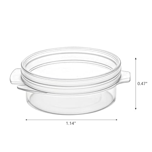 100 Pcs Plastic Cosmetic Jars, 5g Makeup Sample Containers with Snap