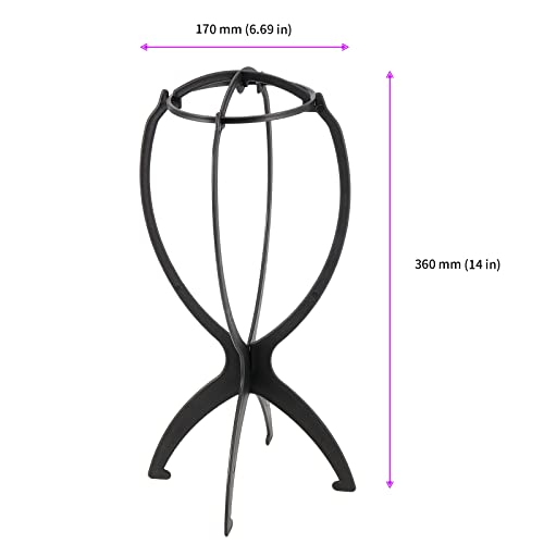 JEUIHAU 15-Pack 14.2-Inch Collapsible Wig Stand for Drying & Display