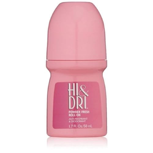 Hi & Dri Anti-Perspirant Deodorant Roll-On, Powder Fresh, 1.7 oz (Pack of 6)