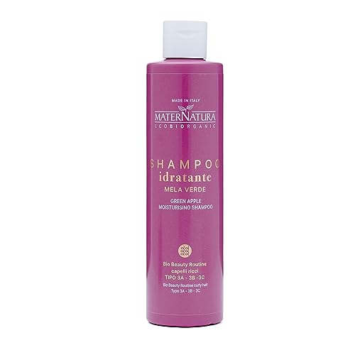 Maternatura Moisturising Shampoo for Curly Hair, Organic Green Apple - 250ml