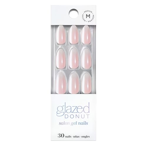 Dashing Diva Nailbliss Gel Manicure Set - Rosewater Glaze, 30 Glue-On Almond Nails