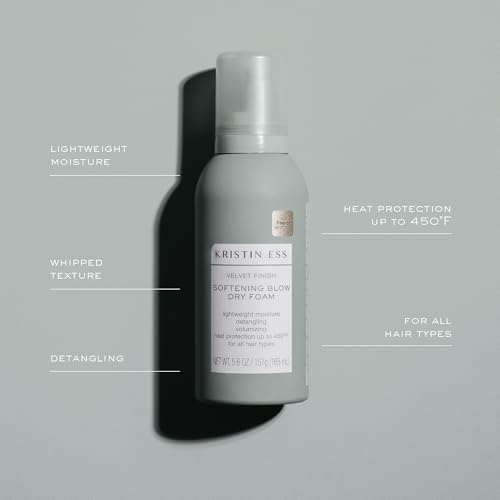 Kristin Ess 4-in-1 Heat Protectant Hair Mousse for Volume & Shine