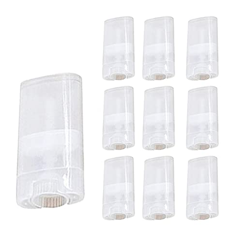 15 ML Clear Plastic Deodorant Containers for Lip Balm - 10 Pcs