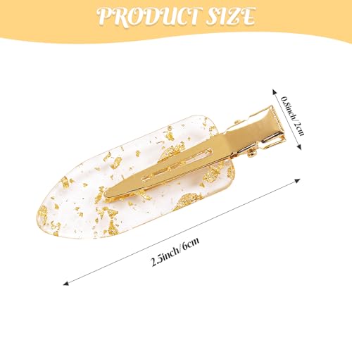 Jelyne 24Pcs Gold Glitter No Crease Hair Clips for Bridesmaids & Styling - Includes 12 Card Sets