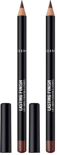 Rimmel Lasting Finish Lip Liner, Brownie Pie - 8HR Long-Lasting Formula (Pack of 2)